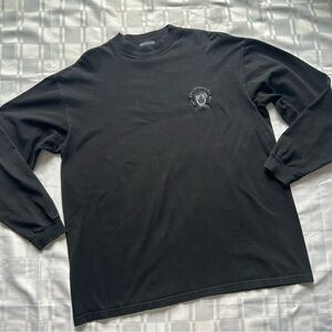 Non-Fiction Black Long-Sleeve Mock Neck Top with Canadian Pacific Railway Logo